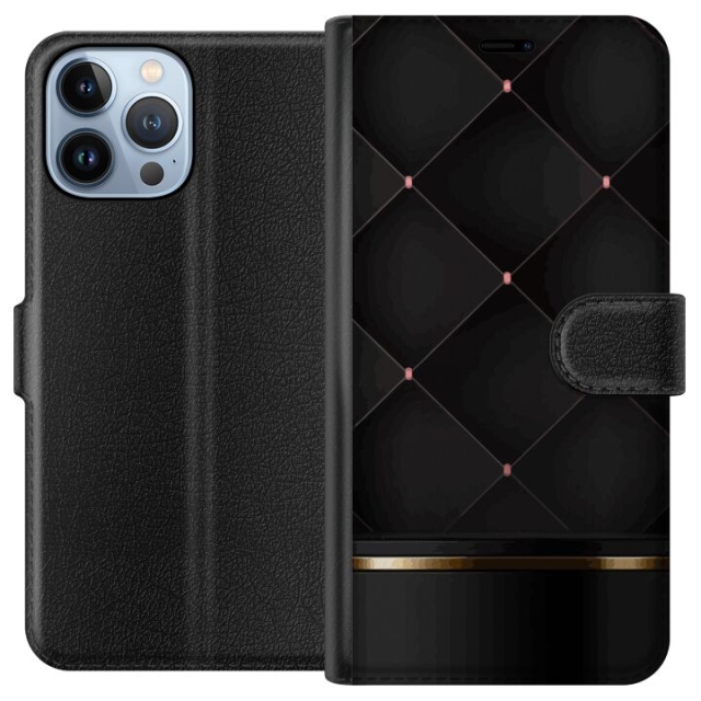 Tegnebogsetui til Apple iPhone 13 Pro Max med Luksuslinje motiv