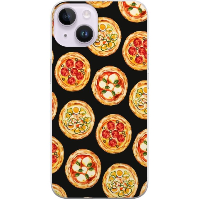 Mobilcover til Apple iPhone 14 med Pizza motiv