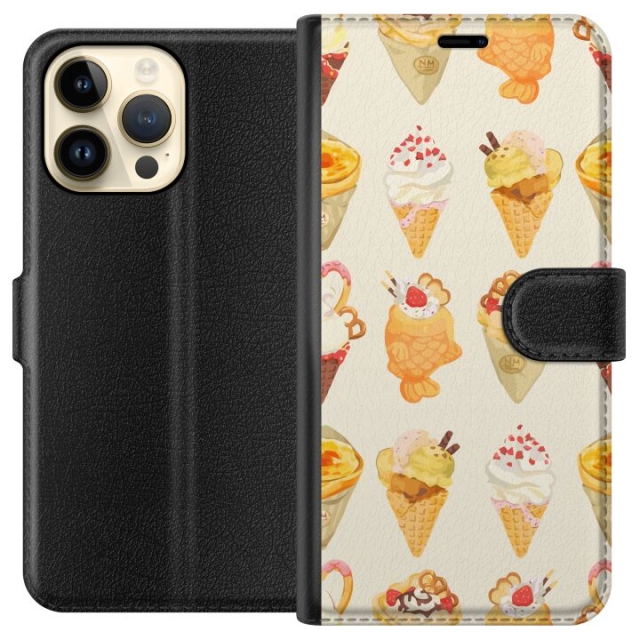 Tegnebogsetui til Apple iPhone 14 Pro Max med Glasagtigt motiv