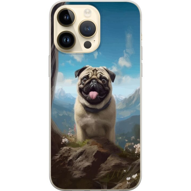 Mobilcover til Apple iPhone 15 Pro Max med Glad Hund motiv