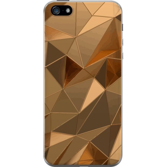 Mobilcover til Apple iPhone 5 med 3D Guld motiv