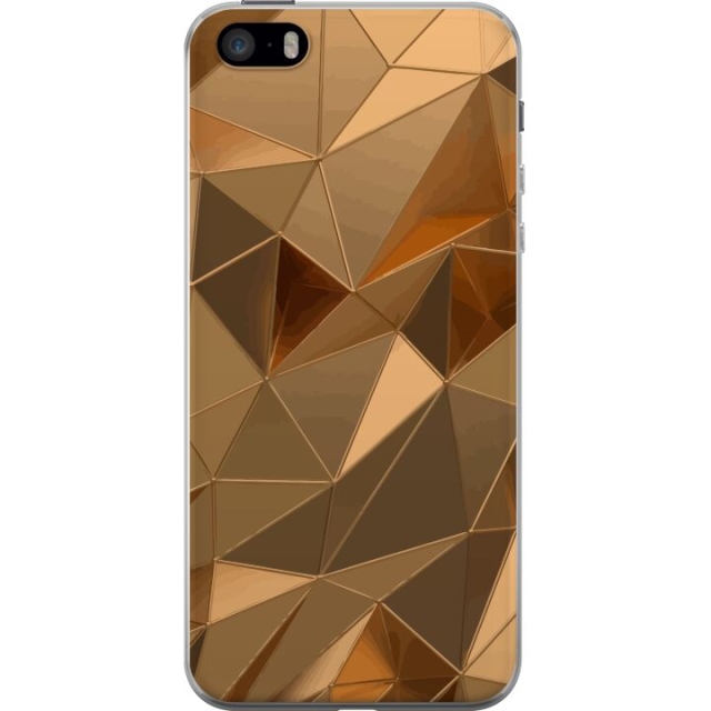Mobilcover til Apple iPhone 5s med 3D Guld motiv