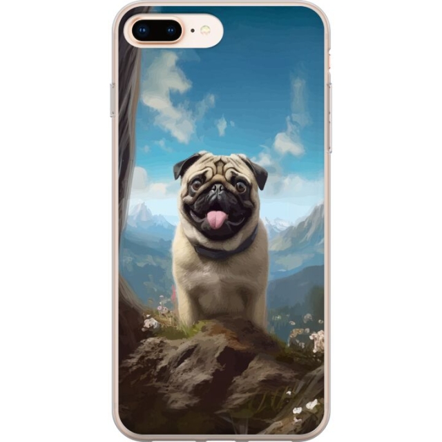 Mobilcover til Apple iPhone 7 Plus med Glad Hund motiv