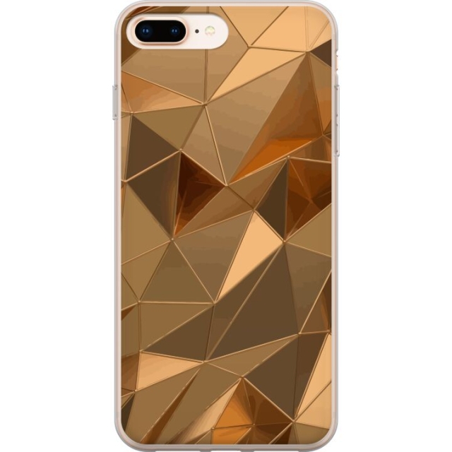 Mobilcover til Apple iPhone 7 Plus med 3D Guld motiv