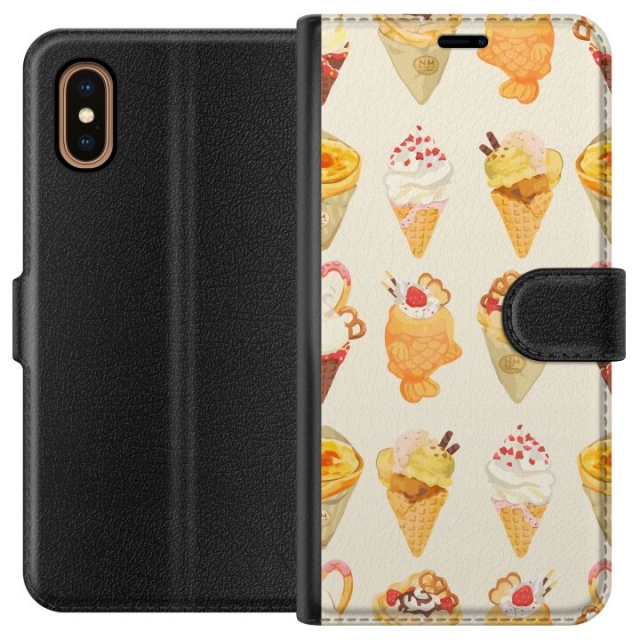 Tegnebogsetui til Apple iPhone XS Max med Glasagtigt motiv