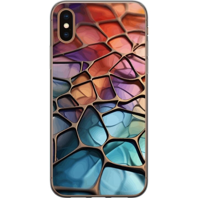 Mobilcover til Apple iPhone XS Max med Metallict mønster motiv