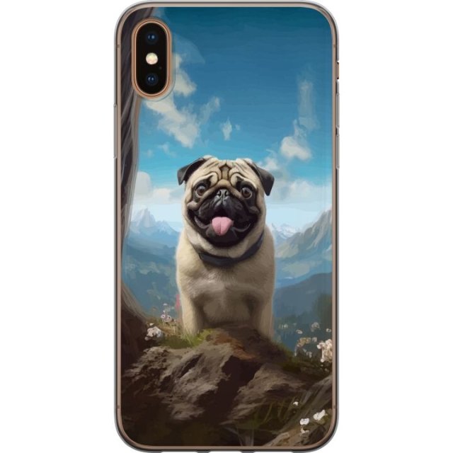 Mobilcover til Apple iPhone XS Max med Glad Hund motiv