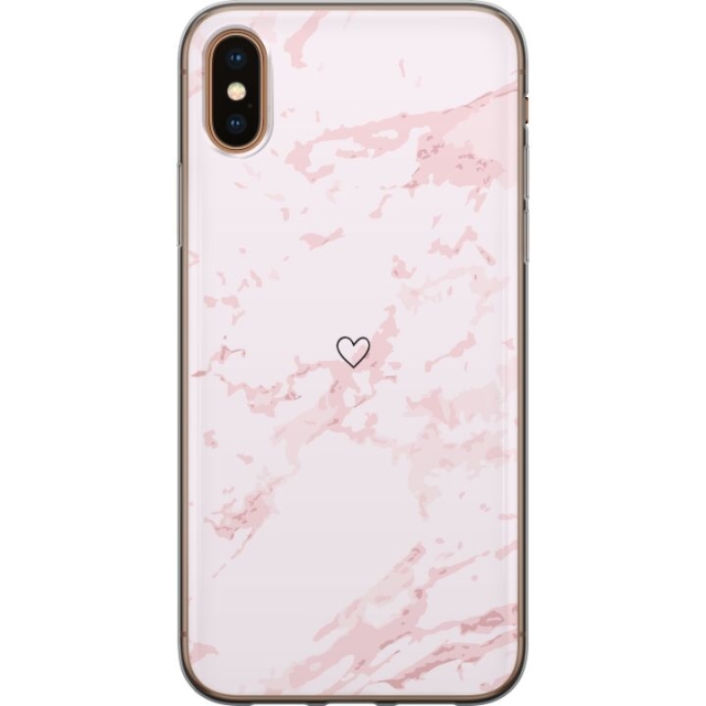 Mobilcover til Apple iPhone XS Max med Rosa Hjerte motiv