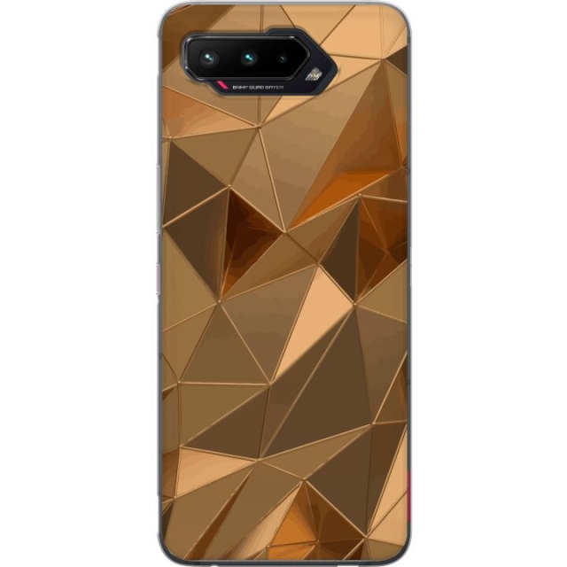 Mobilcover til Asus ROG Phone 5 med 3D Guld motiv
