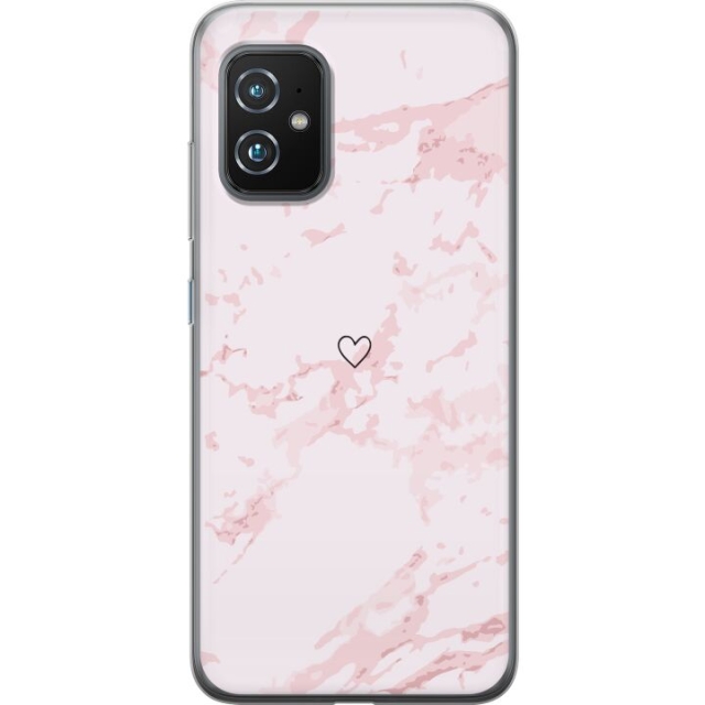 Mobilcover til Asus Zenfone 8 med Rosa Hjerte motiv