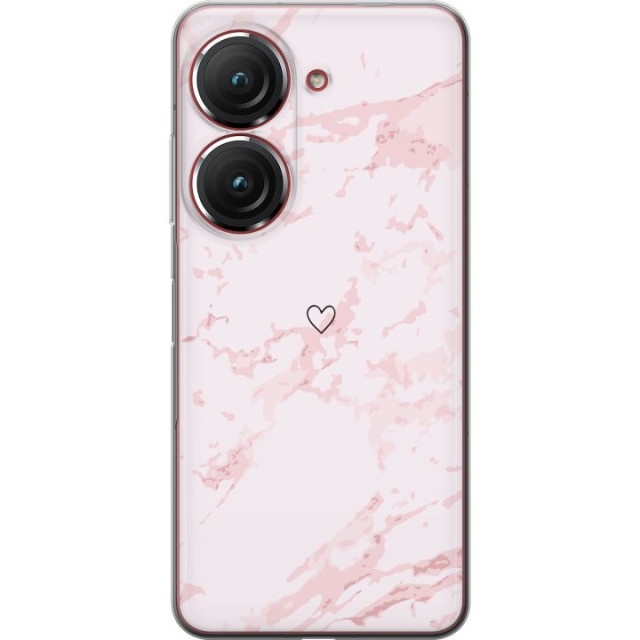 Mobilcover til Asus Zenfone 9 med Rosa Hjerte motiv