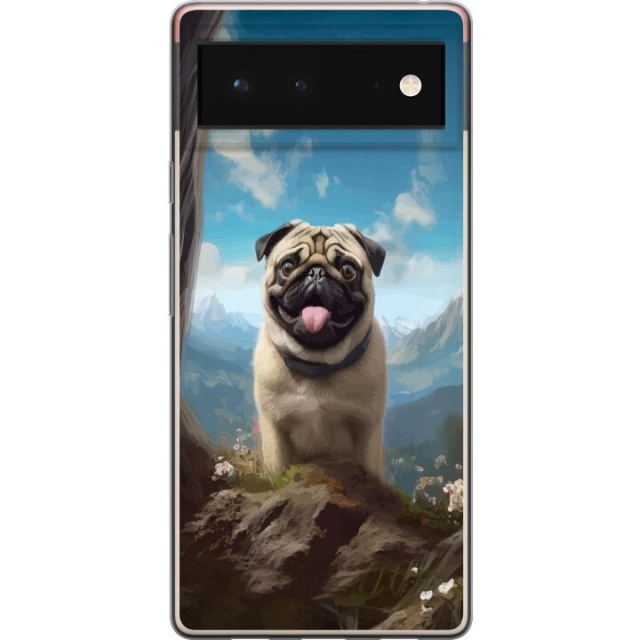 Mobilcover til Google Pixel 6 med Glad Hund motiv