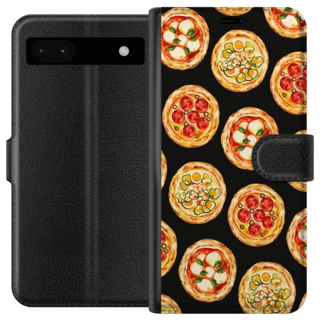 Tegnebogsetui til Google Pixel 6a med Pizza motiv