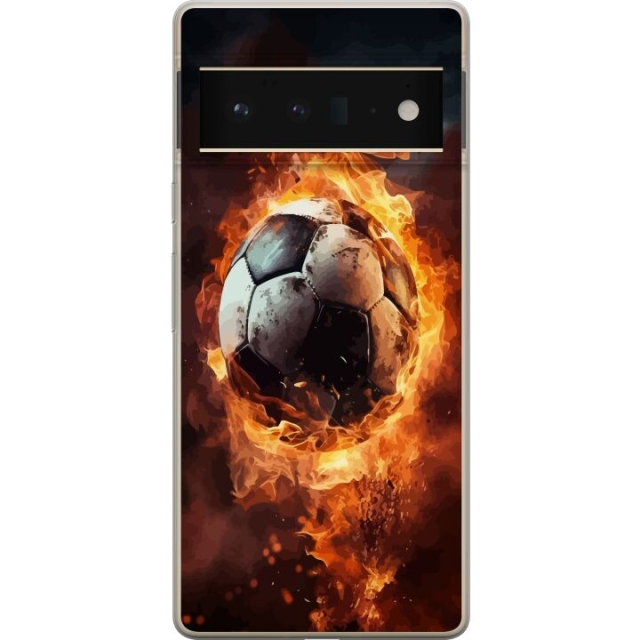 Mobilcover til Google Pixel 6 Pro med Fodbold motiv