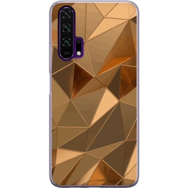 Mobilcover til Honor 20 Pro med 3D Guld motiv