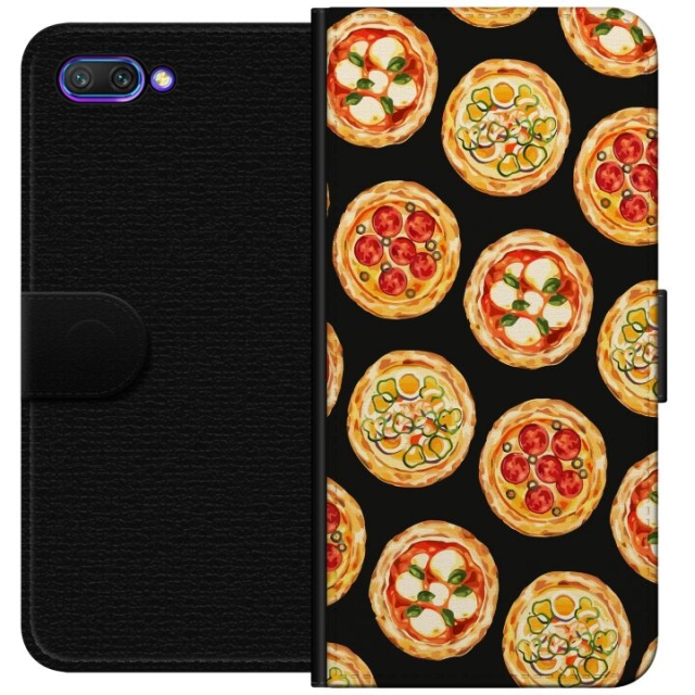 Tegnebogsetui til Honor 10 med Pizza motiv