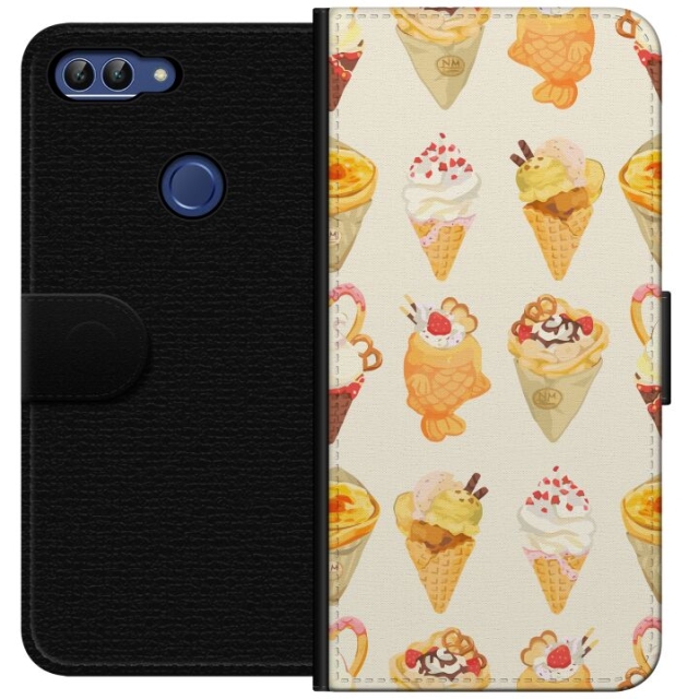 Tegnebogsetui til Huawei P smart med Glasagtigt motiv