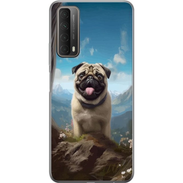 Mobilcover til Huawei P smart 2021 med Glad Hund motiv