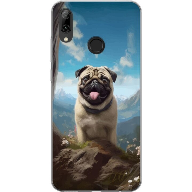 Mobilcover til Huawei P smart 2019 med Glad Hund motiv
