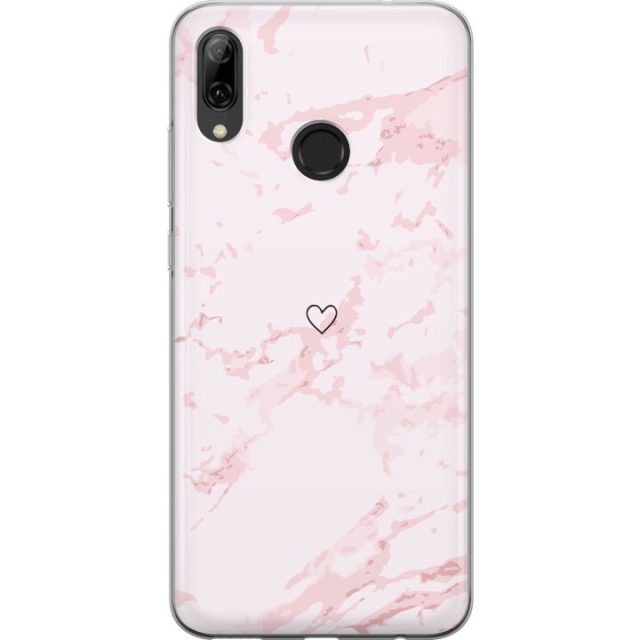 Mobilcover til Huawei P smart 2019 med Rosa Hjerte motiv