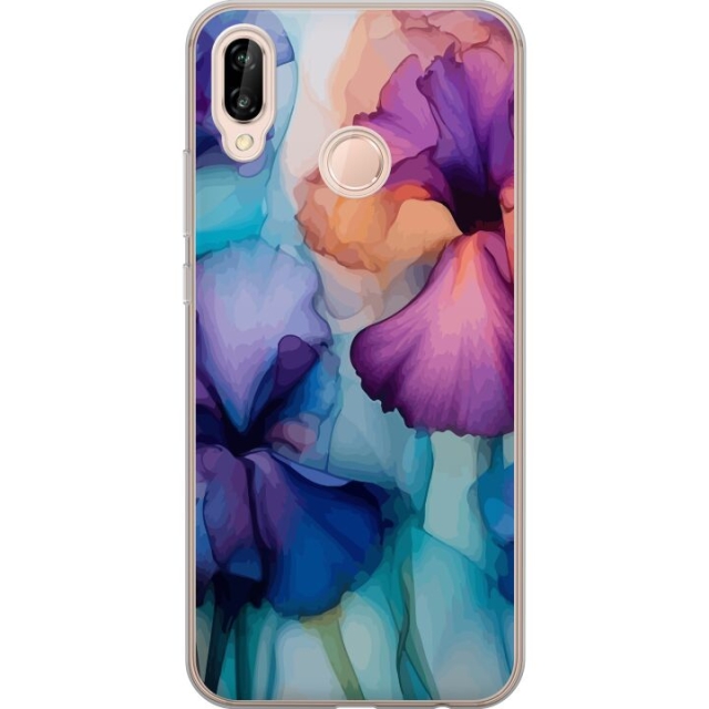 Mobilcover til Huawei P20 lite med Magiske blomster motiv