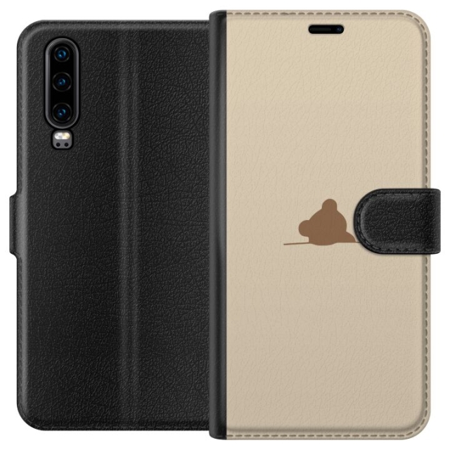 Tegnebogsetui til Huawei P30 med Nalle motiv
