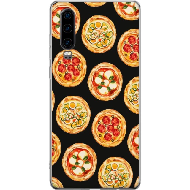 Mobilcover til Huawei P30 med Pizza motiv