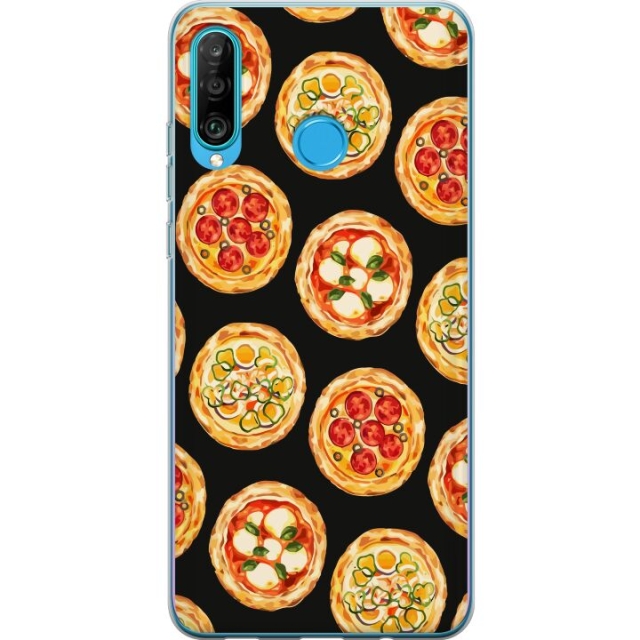 Mobilcover til Huawei P30 lite med Pizza motiv