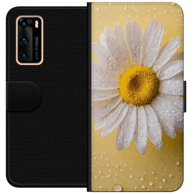 Tegnebogsetui til Huawei P40 med Porcelænsblomst motiv