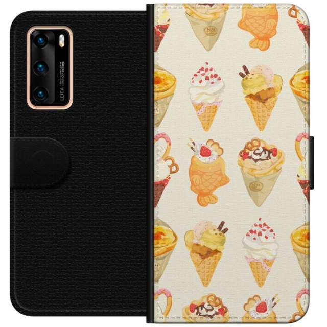 Tegnebogsetui til Huawei P40 med Glasagtigt motiv