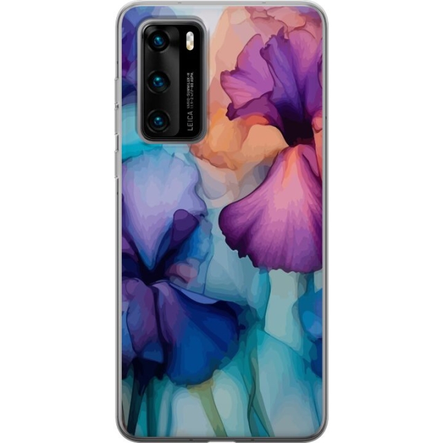 Mobilcover til Huawei P40 med Magiske blomster motiv