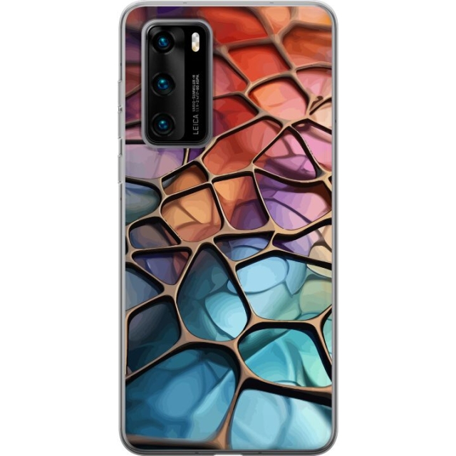 Mobilcover til Huawei P40 med Metallict mønster motiv