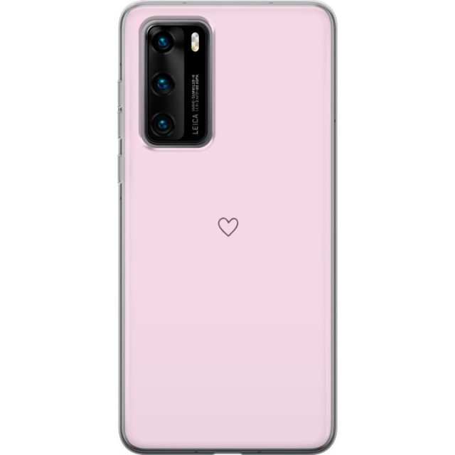 Mobilcover til Huawei P40 med Hjerte motiv