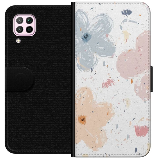 Tegnebogsetui til Huawei P40 lite med Blomster motiv