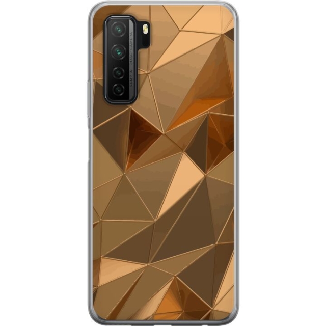 Mobilcover til Huawei  P40 lite 5G med 3D Guld motiv