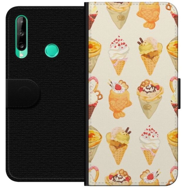 Tegnebogsetui til Huawei P40 lite E med Glasagtigt motiv