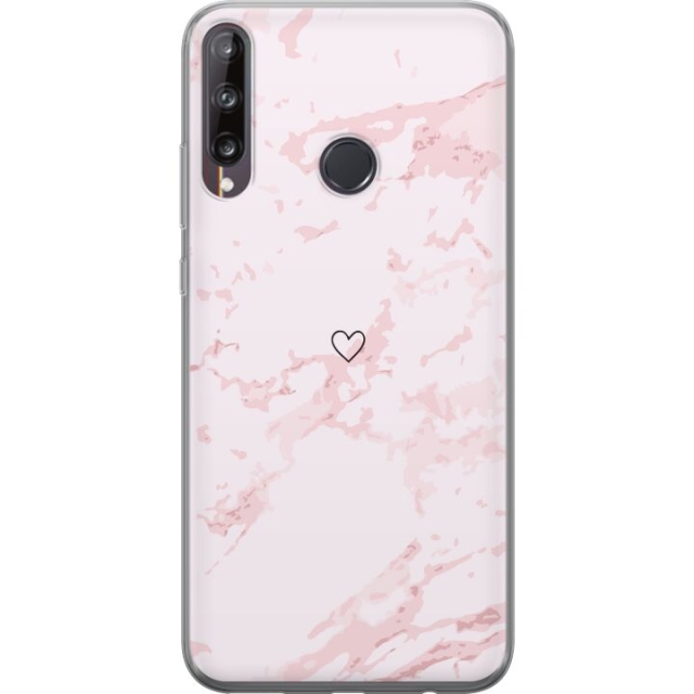 Mobilcover til Huawei P40 lite E med Rosa Hjerte motiv