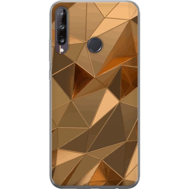 Mobilcover til Huawei P40 lite E med 3D Guld motiv