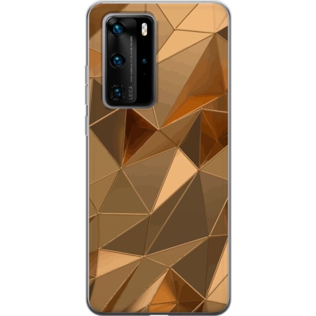 Mobilcover til Huawei P40 Pro med 3D Guld motiv