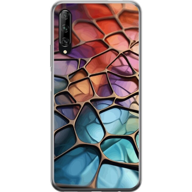 Mobilcover til Huawei P smart Pro 2019 med Metallict mønster motiv