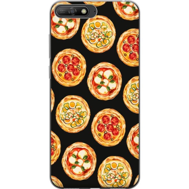 Mobilcover til Huawei Y6 (2018) med Pizza motiv