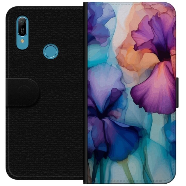 Tegnebogsetui til Huawei Y6 (2019) med Magiske blomster motiv