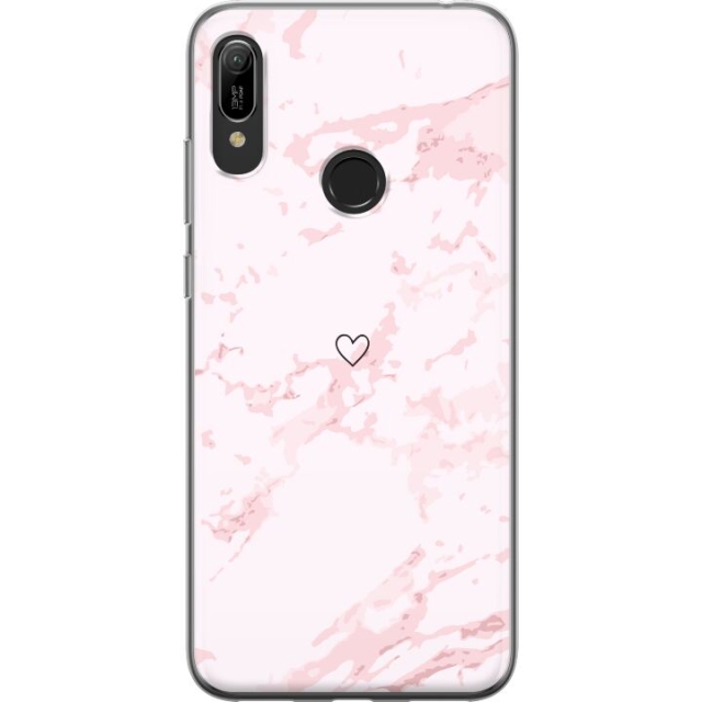 Mobilcover til Huawei Y6 (2019) med Rosa Hjerte motiv