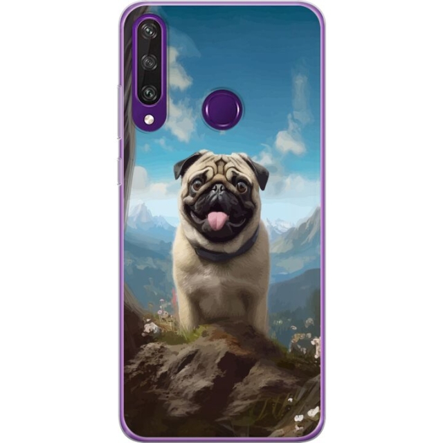 Mobilcover til Huawei Y6p med Glad Hund motiv