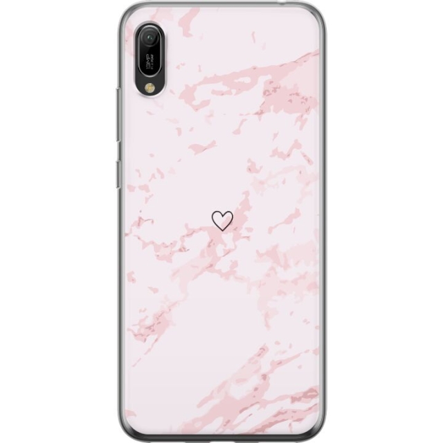 Mobilcover til Huawei Y6 Pro (2019) med Rosa Hjerte motiv