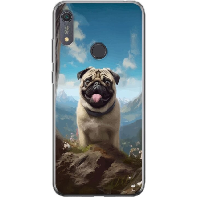 Mobilcover til Huawei Y6s (2019) med Glad Hund motiv