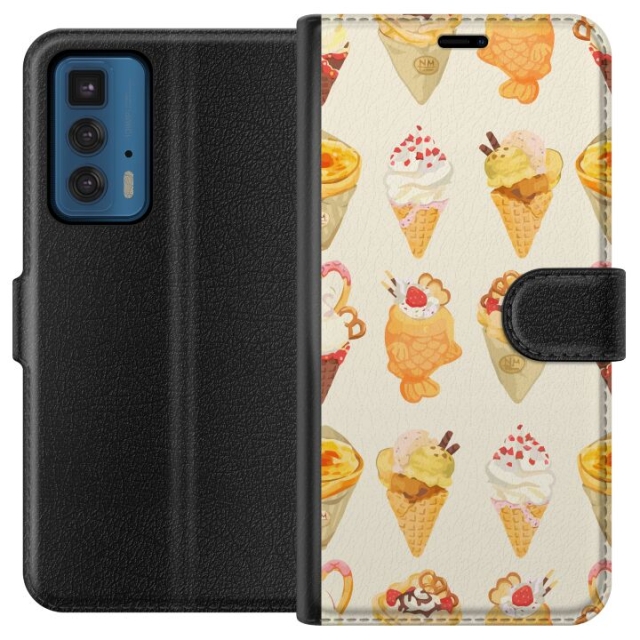 Tegnebogsetui til Motorola Edge 20 Pro med Glasagtigt motiv