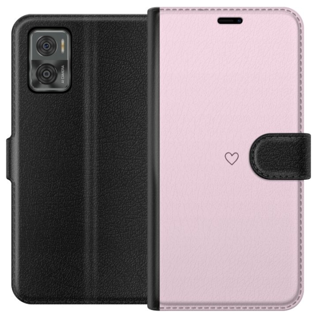 Tegnebogsetui til Motorola Moto E22i med Hjerte motiv
