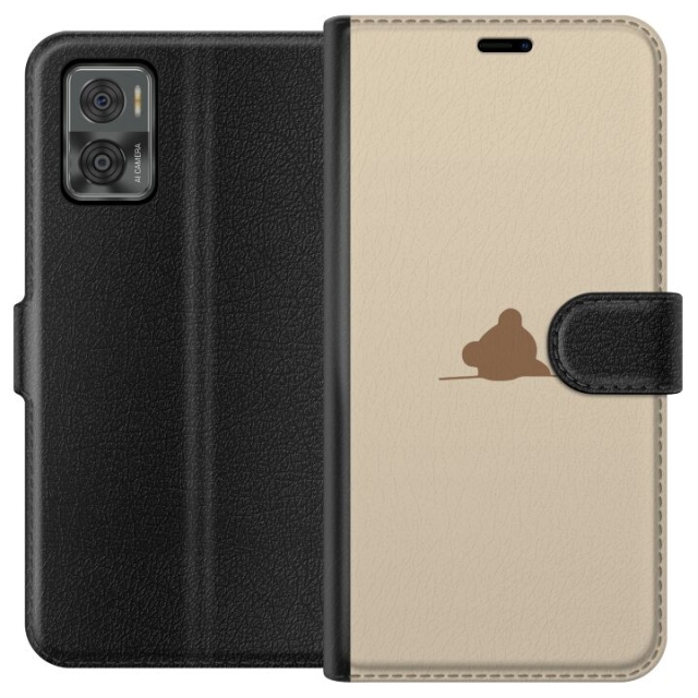 Tegnebogsetui til Motorola Moto E22i med Nalle motiv