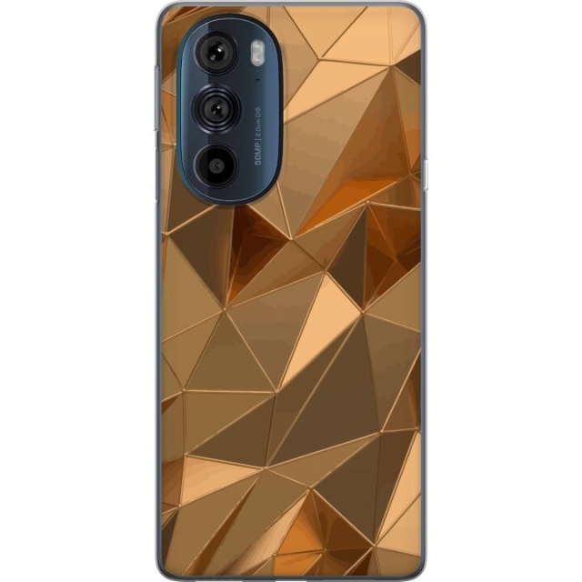 Mobilcover til Motorola Edge 30 Pro med 3D Guld motiv
